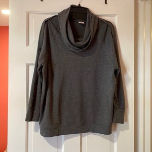 Cabi 3871 Snap Sleeve Pullover Sweatshirt Cowl Neck S